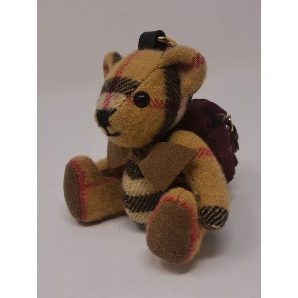 Burberry Bag Charm Thomas the Bear Bag Charm Key Chain Backpack Nova Check - Picture 5 of 12